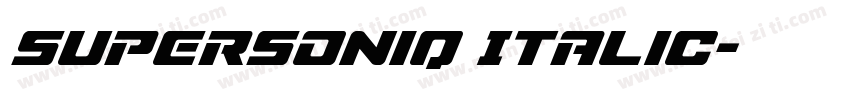 SuperSoniq Italic字体转换
